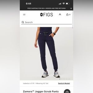 FIGS navy jogger scrub pant petite